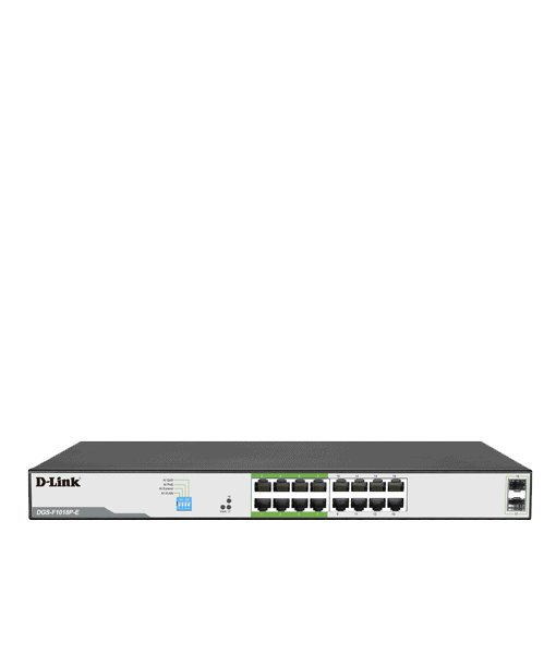 D-Link DGS-F1018P-E network switch Unmanaged L2 Gigabit Ethernet (10/100/1000) Power over Ethernet (PoE) Grey