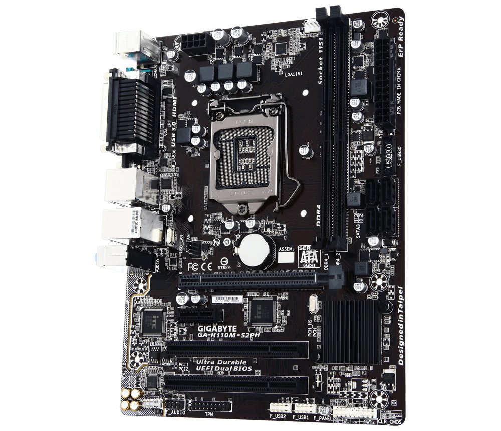 GIGABYTE GA-H110M-S2PH motherboard Intel® H110 LGA 1151 (Socket H4) micro ATX