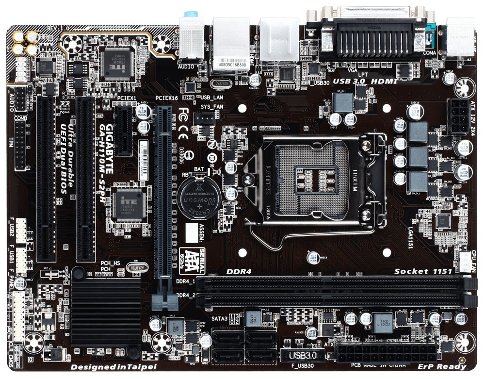 GIGABYTE GA-H110M-S2PH motherboard Intel® H110 LGA 1151 (Socket H4) micro ATX