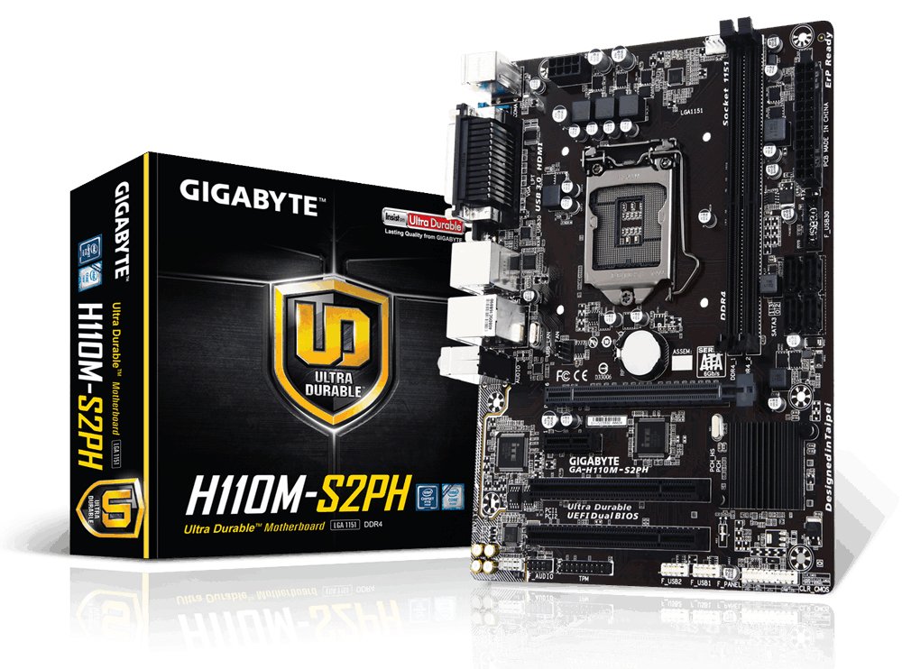 GIGABYTE GA-H110M-S2PH motherboard Intel® H110 LGA 1151 (Socket H4) micro ATX