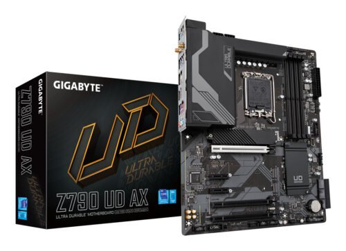GIGABYTE Z790 UD AX Motherboard - Supports Intel Core 14th CPUs, 16+1+1 Phases Digital VRM, up to 7600MHz DDR5 (OC), 3xPCIe 4.0 M.2, Wi-Fi 6E, 2.5GbE LAN, USB 3.2 Gen 2x2