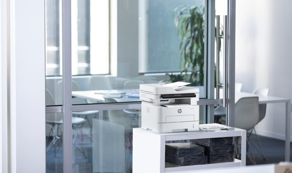 HP Laser 323sdnw Black and white Printer, Duplex; Copier, Scanner