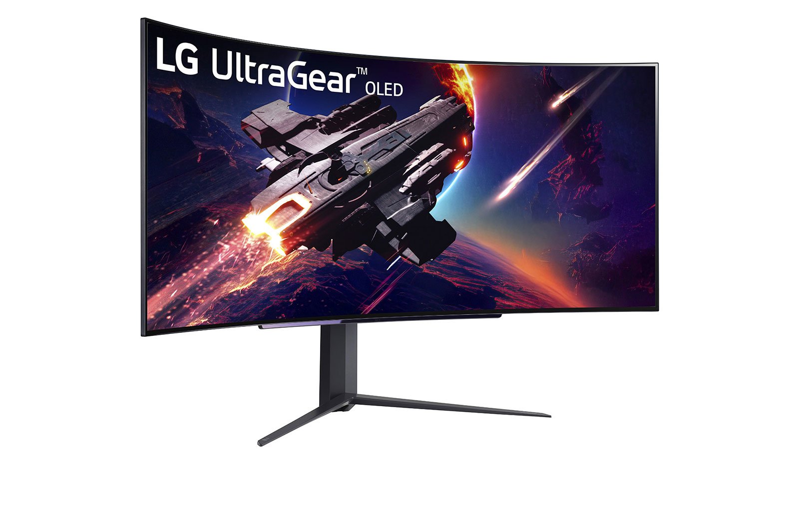 LG 45GR95QE-B computer monitor 113 cm (44.5") 3440 x 1440 pixels Wide Quad HD OLED Grey