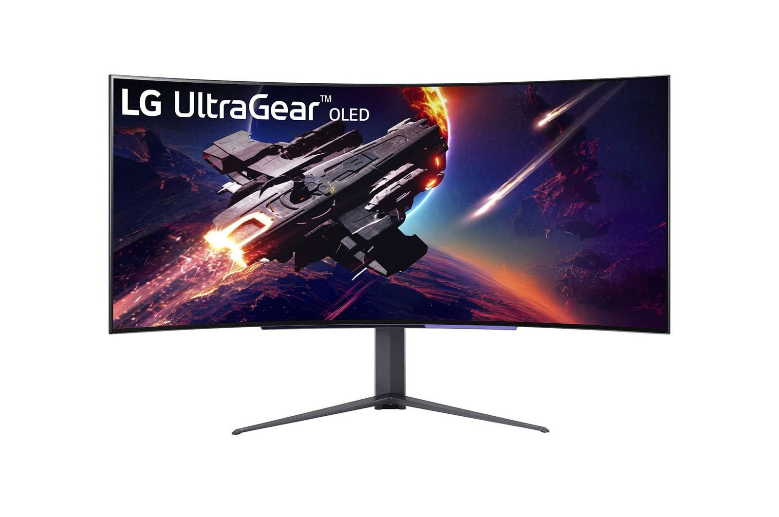 LG 45GR95QE-B computer monitor 113 cm (44.5") 3440 x 1440 pixels Wide Quad HD OLED Grey