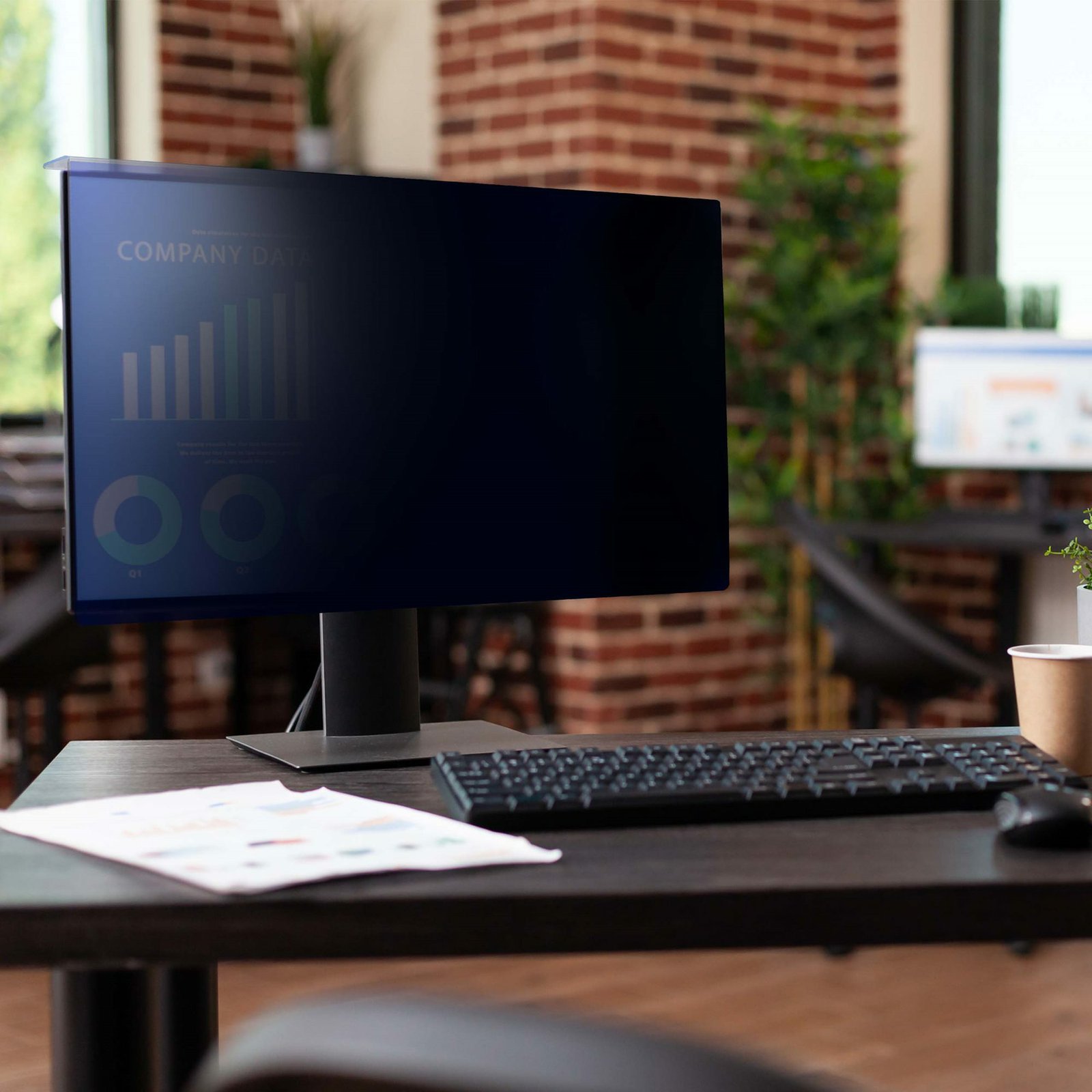 StarTech.com 24-inch 16:9 Computer Monitor Privacy Screen, Hanging Acrylic Filter, Quick-Install Security Shield, Monitor Screen Protector, +/- 30 Deg. View, Glossy - TAA