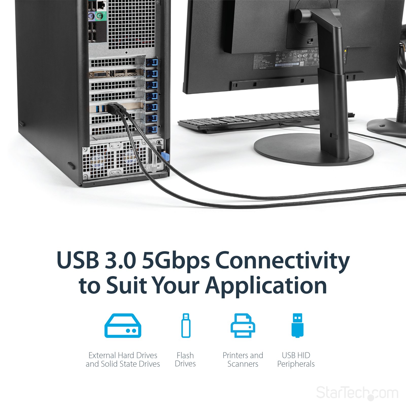 StarTech.com 4 Port USB 3.0 PCIe Card w/ 4 Dedicated 5Gbps Channels (USB 3.2 Gen 1) - UASP - SATA / LP4 Power - PCI Express Adapter Card