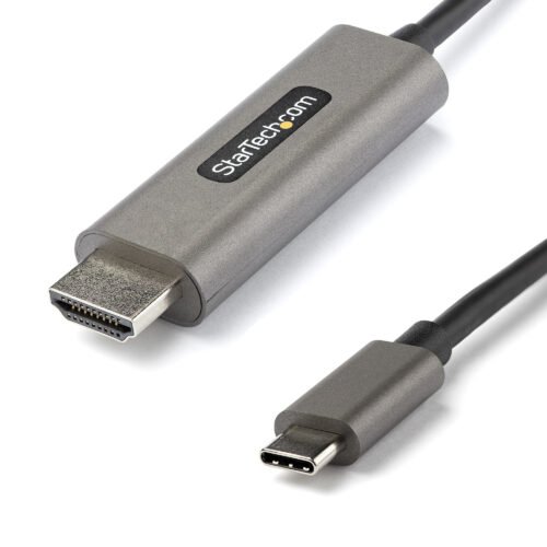 StarTech.com 6.6ft (2m) USB C to HDMI Cable 4K 60Hz w/ HDR10 - Ultra HD USB Type-C to 4K HDMI 2.0b Video Adapter Cable - USB-C to HDMI HDR Monitor/Display Converter - DP 1.4 Alt Mode HBR3