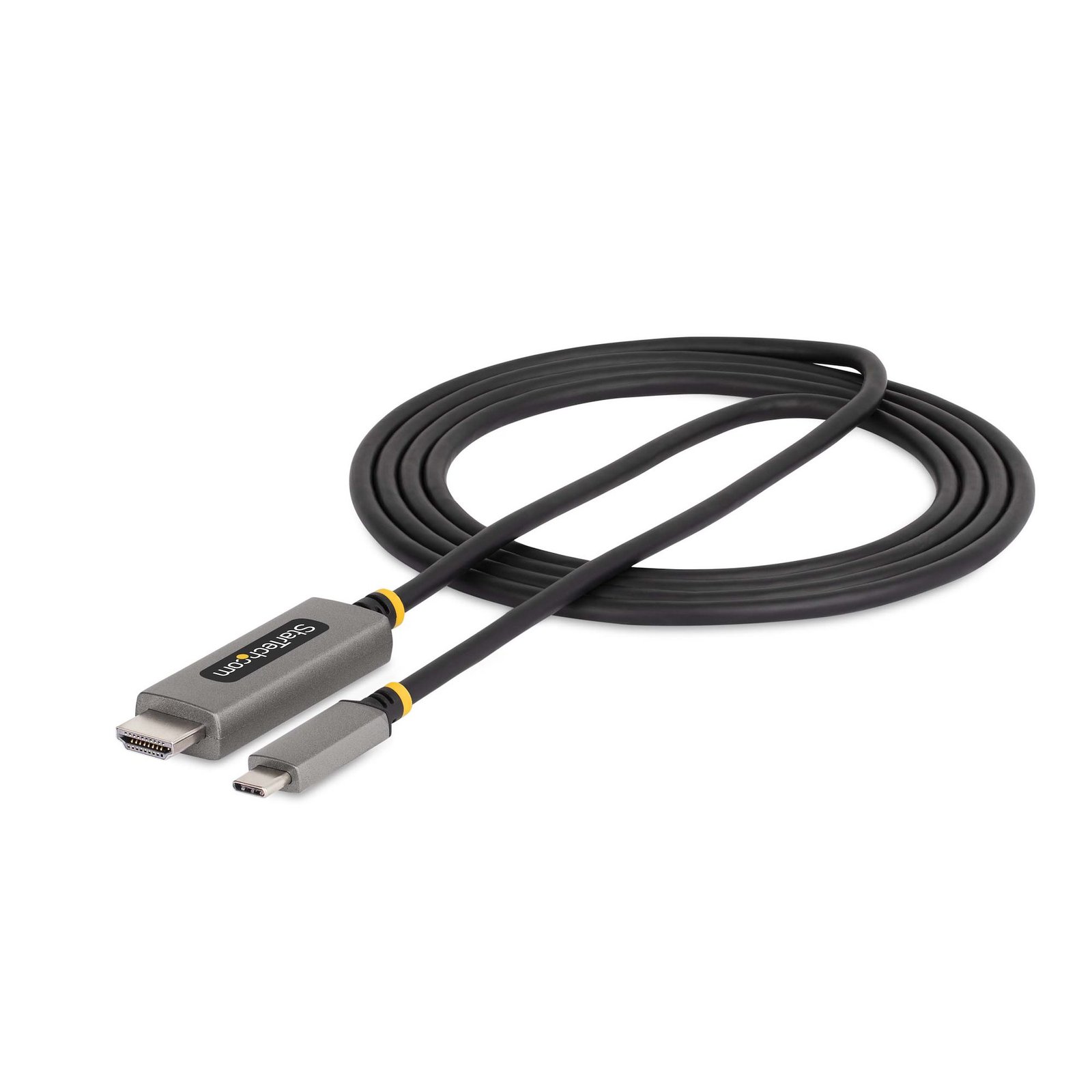 StarTech.com 6.6ft (2m) USB-C to HDMI Adapter Cable, 8K 60Hz, 4K 144Hz, HDR10, USB Type-C to HDMI 2.1 Video Converter Cable, USB-C DP Alt Mode/USB4/Thunderbolt Compatible - USB-C Laptop to HDMI