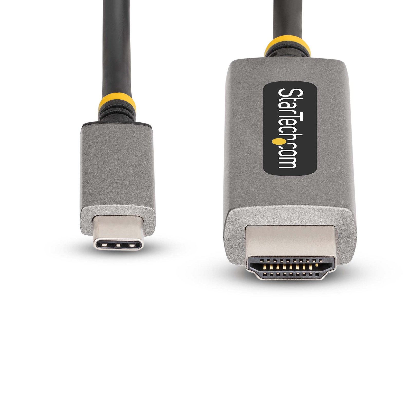 StarTech.com 6.6ft (2m) USB-C to HDMI Adapter Cable, 8K 60Hz, 4K 144Hz, HDR10, USB Type-C to HDMI 2.1 Video Converter Cable, USB-C DP Alt Mode/USB4/Thunderbolt Compatible - USB-C Laptop to HDMI