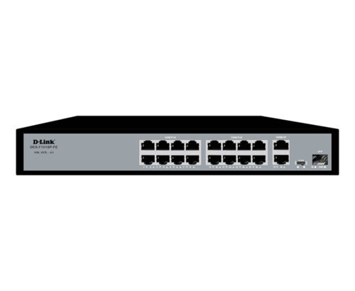 D-Link DES-F1018P- FE network switch Fast Ethernet (10/100) Power over Ethernet (PoE) Black