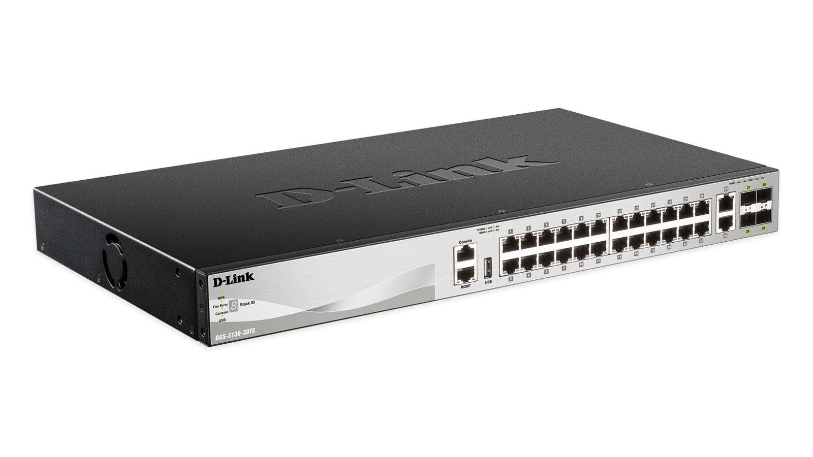 D-Link DGS-3130-30TS network switch Managed L3 Gigabit Ethernet (10/100/1000) Black, Grey