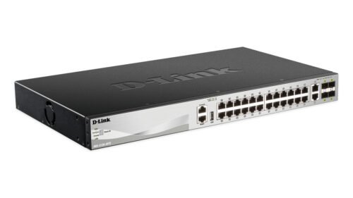 D-Link DGS-3130-30TS network switch Managed L3 Gigabit Ethernet (10/100/1000) Black, Grey