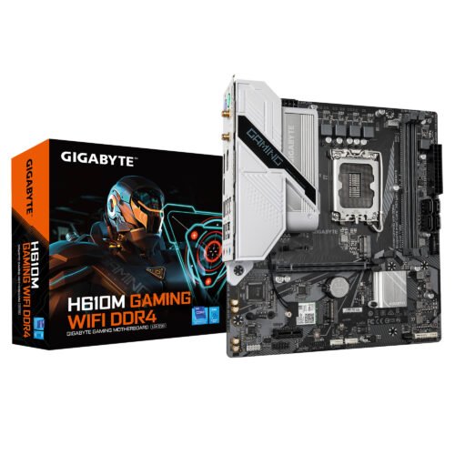 GIGABYTE H610M GAMING WF DDR4 Motherboard - Supports Intel Core 14th CPUs, 6+1+1 Hybrid Digital VRM, up to 3200MHz DDR4, 2xPCIe 3.0 M.2, Wi-Fi 802.11ac, GbE LAN , USB 3.2 Gen 1