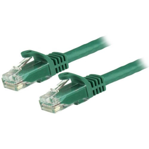 StarTech.com 1.5m CAT6 Ethernet Cable - Green CAT 6 Gigabit Ethernet Wire -250MHz 100W PoE RJ45 UTP Network/Patch Cord Snagless w/Strain Relief Individually Tested