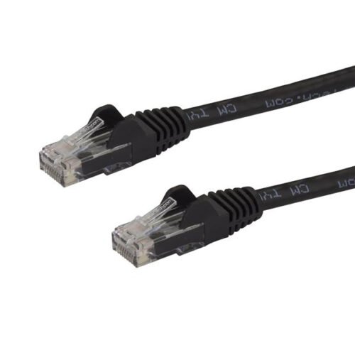 StarTech.com 10m CAT6 Ethernet Cable - Black CAT 6 Gigabit Ethernet Wire -250MHz 100W PoE RJ45 UTP Network/Patch Cord Snagless w/Strain Relief Individually Tested