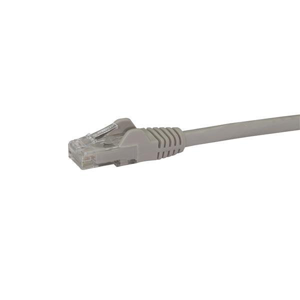 StarTech.com 15m CAT6 Ethernet Cable - Grey CAT 6 Gigabit Ethernet Wire -250MHz 100W PoE RJ45 UTP Network/Patch Cord Snagless w/Strain Relief Individually Tested