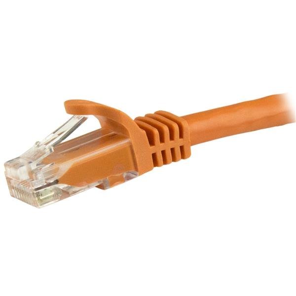 StarTech.com 1m CAT6 Ethernet Cable - Orange CAT 6 Gigabit Ethernet Wire -250MHz 100W PoE RJ45 UTP Network/Patch Cord Snagless w/Strain Relief Individually Tested
