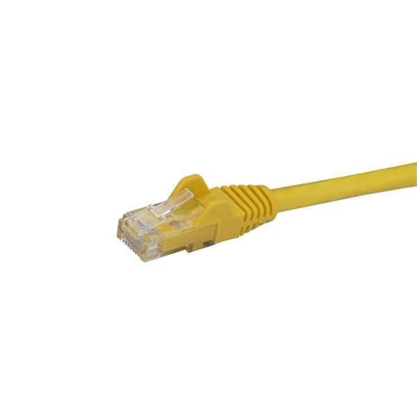StarTech.com 2m CAT6 Ethernet Cable - Yellow CAT 6 Gigabit Ethernet Wire -250MHz 100W PoE RJ45 UTP Network/Patch Cord Snagless w/Strain Relief Individually Tested