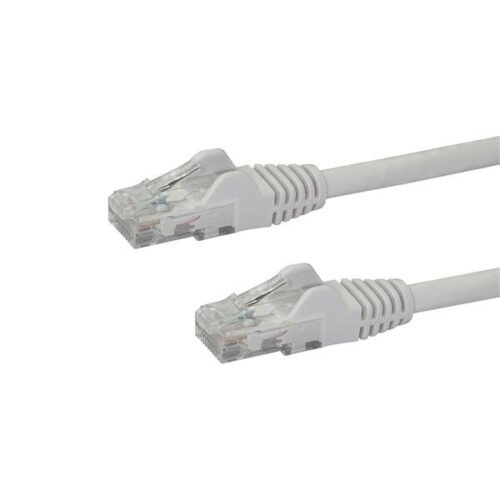 StarTech.com 2m CAT6 Ethernet Cable - White CAT 6 Gigabit Ethernet Wire -250MHz 100W PoE RJ45 UTP Network/Patch Cord Snagless w/Strain Relief Individually Tested