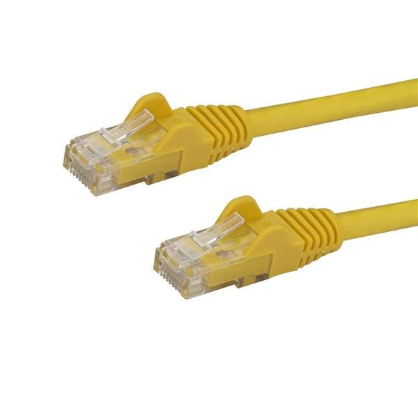 StarTech.com 2m CAT6 Ethernet Cable - Yellow CAT 6 Gigabit Ethernet Wire -250MHz 100W PoE RJ45 UTP Network/Patch Cord Snagless w/Strain Relief Individually Tested