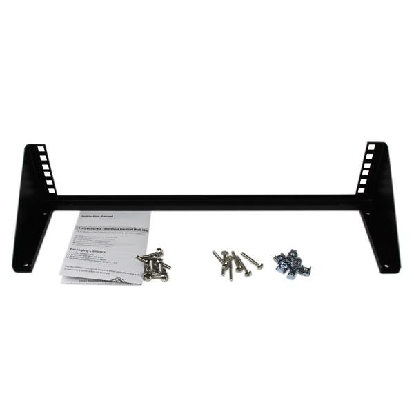 StarTech.com 2U Vertical Wall Mount Patch Panel Bracket - Steel Rack Mount Bracket w/Hardware for 19" Network, Server and Data Equipment - TAA