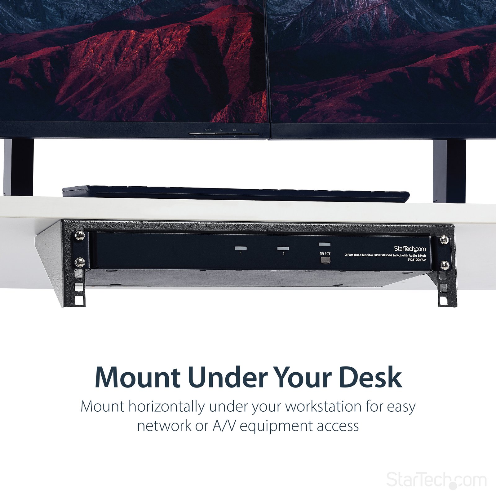 StarTech.com 2U Vertical Wall Mount Patch Panel Bracket - Steel Rack Mount Bracket w/Hardware for 19" Network, Server and Data Equipment - TAA
