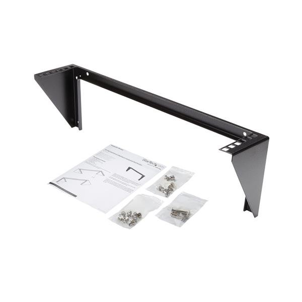 StarTech.com 2U Vertical Wall Mount Patch Panel Bracket - Steel Rack Mount Bracket w/Hardware for 19" Network, Server and Data Equipment - TAA