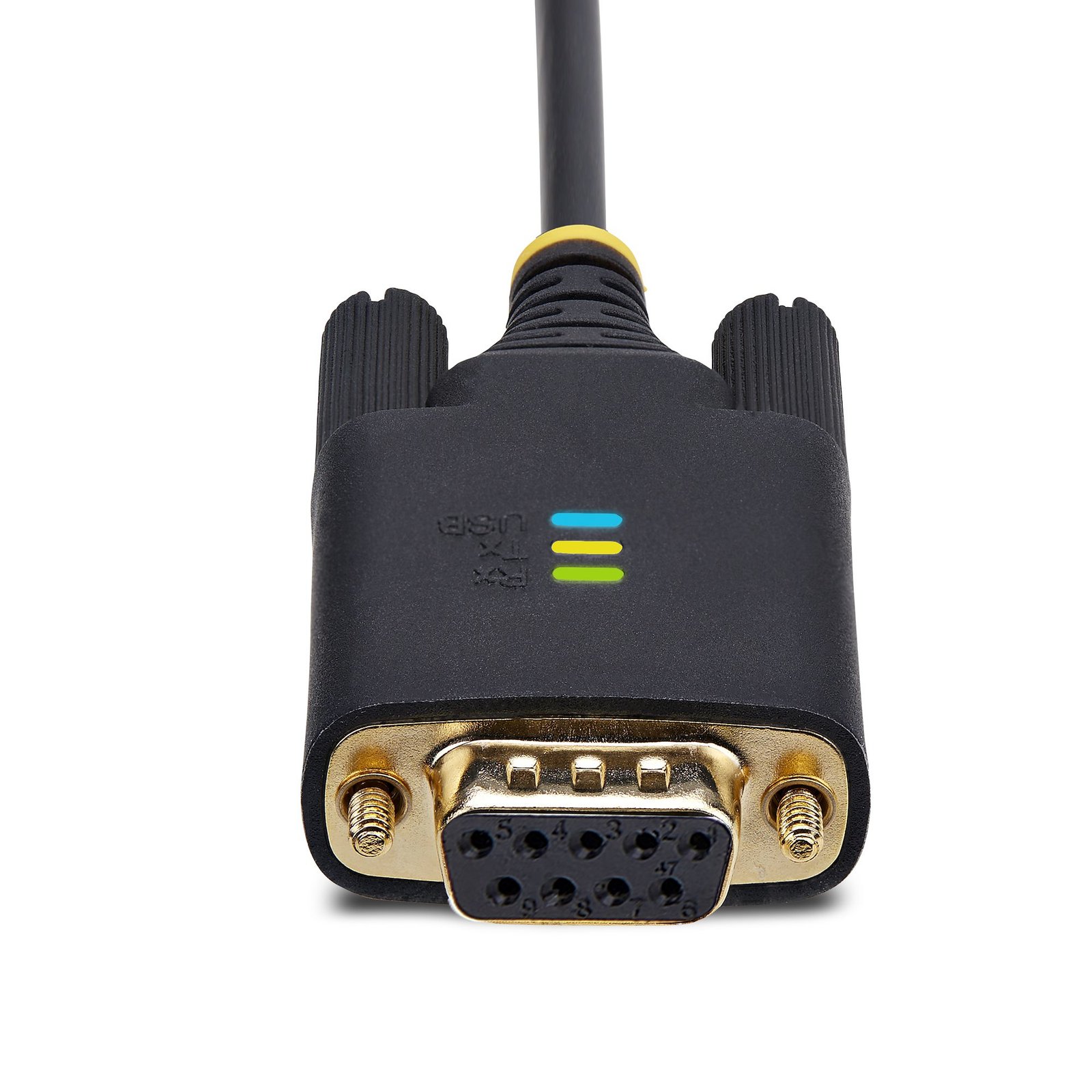 StarTech.com 3.3ft (1m) USB to Null Modem Serial Adapter Cable, Interchangeable DB9 Screws/Nuts, COM Retention, USB-A to RS232, FTDI, Level-4 ESD Protection, Windows/macOS/ChromeOS/Linux - Rugged TPE Construction