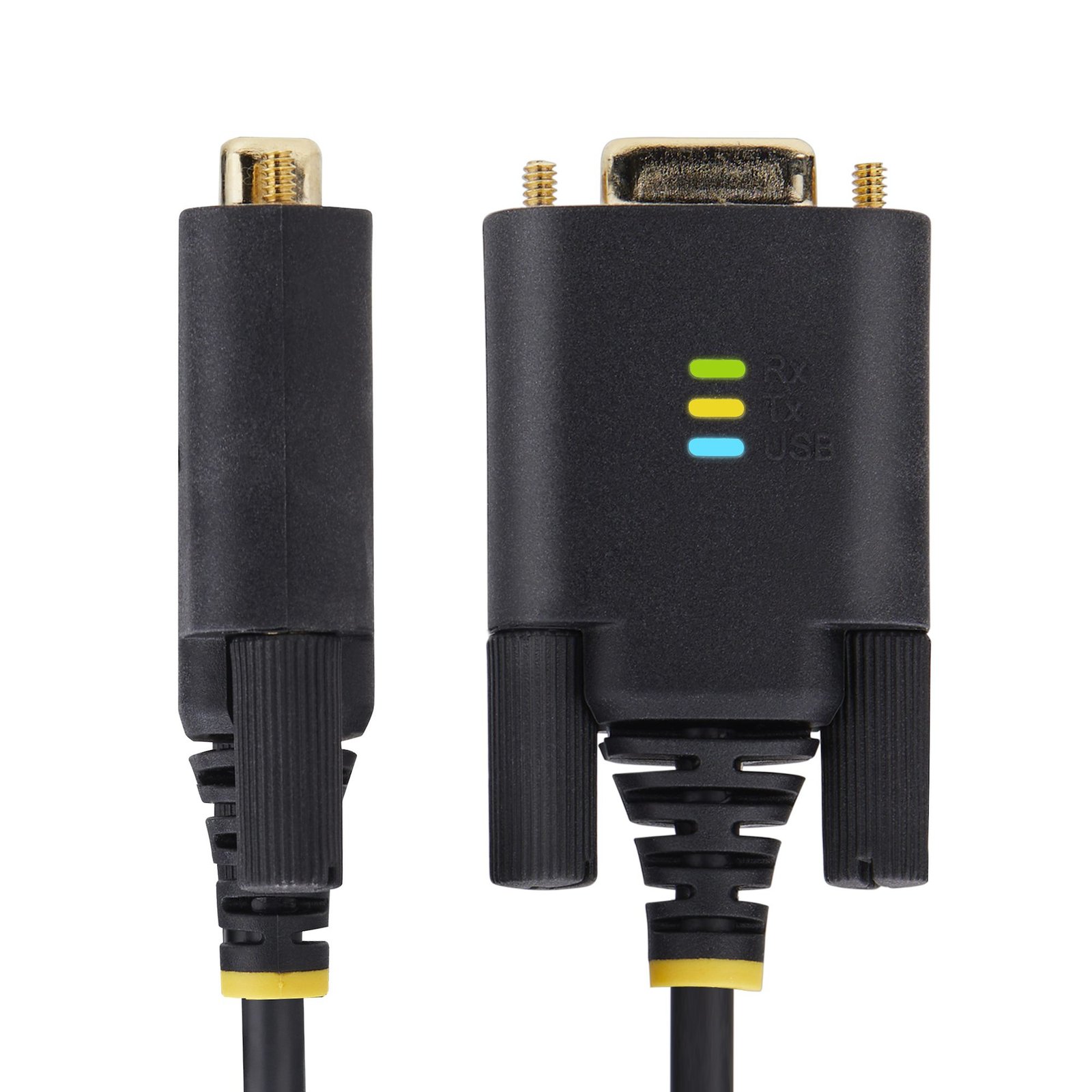 StarTech.com 3.3ft (1m) USB to Null Modem Serial Adapter Cable, Interchangeable DB9 Screws/Nuts, COM Retention, USB-A to RS232, FTDI, Level-4 ESD Protection, Windows/macOS/ChromeOS/Linux - Rugged TPE Construction