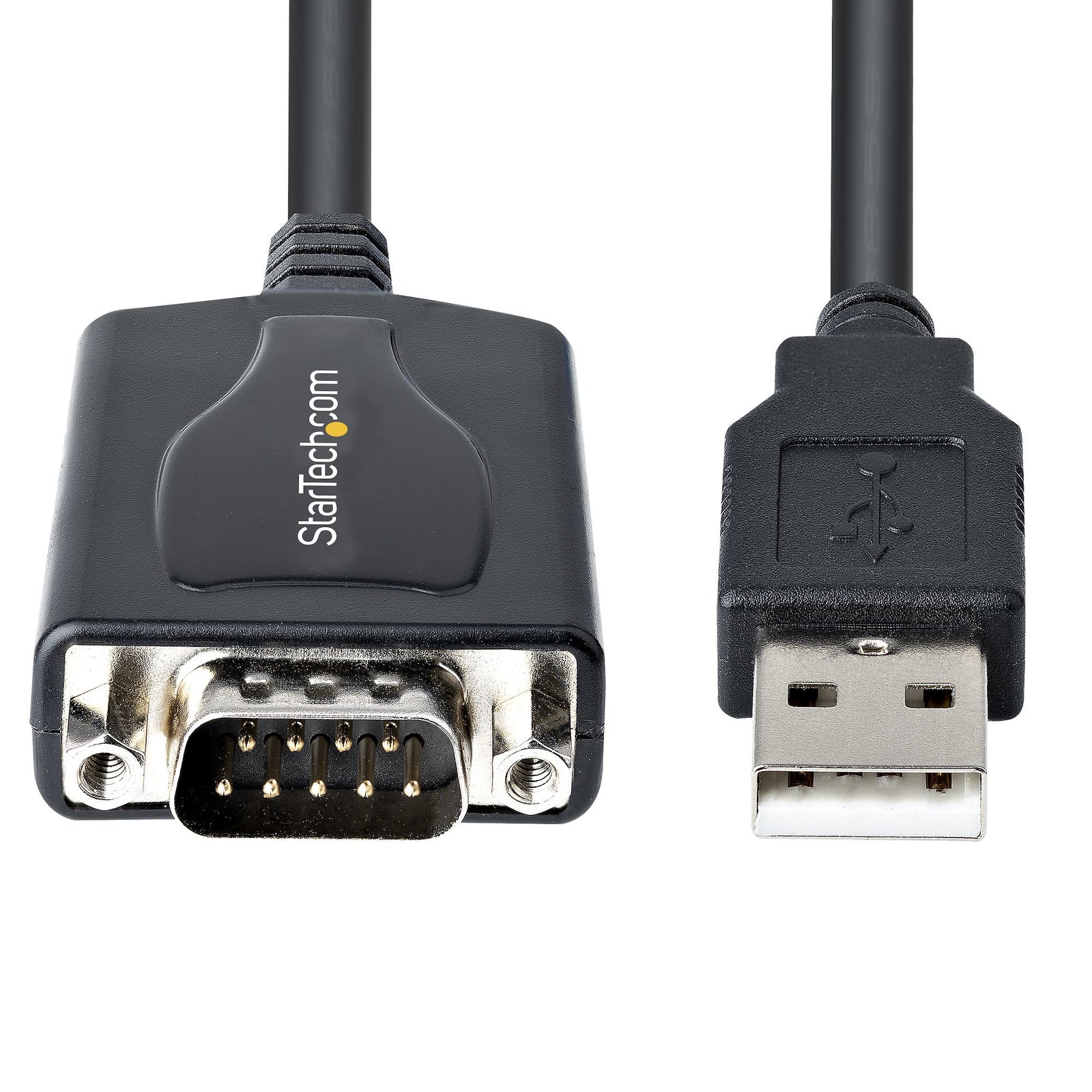 StarTech.com 3ft (1m) USB to Serial Cable with COM Port Retention, DB9 Male RS232 to USB Converter, USB to Serial Adapter for PLC/Printer/Scanner, Prolific Chipset, Windows/Mac - TAA