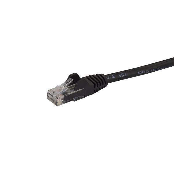 StarTech.com 3m CAT6 Ethernet Cable - Black CAT 6 Gigabit Ethernet Wire -250MHz 100W PoE RJ45 UTP Network/Patch Cord Snagless w/Strain Relief Individually Tested