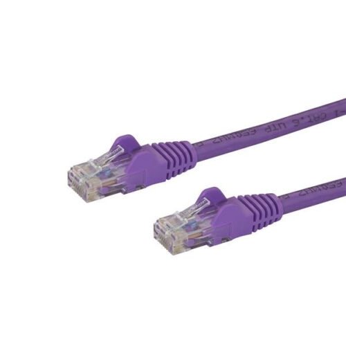 StarTech.com 3m CAT6 Ethernet Cable - Purple CAT 6 Gigabit Ethernet Wire -250MHz 100W PoE RJ45 UTP Network/Patch Cord Snagless w/Strain Relief Individually Tested