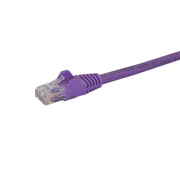 StarTech.com 3m CAT6 Ethernet Cable - Purple CAT 6 Gigabit Ethernet Wire -250MHz 100W PoE RJ45 UTP Network/Patch Cord Snagless w/Strain Relief Individually Tested