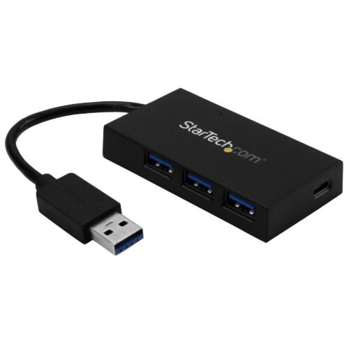 StarTech.com 4 Port USB 3.0 Hub - USB Type-A Hub with 1x USB-C & 3x USB-A Ports (SuperSpeed 5Gbps) - USB Bus Powered - USB 3.2 Gen 1 Adapter Hub - Portable/Laptop USB Hub - TAA