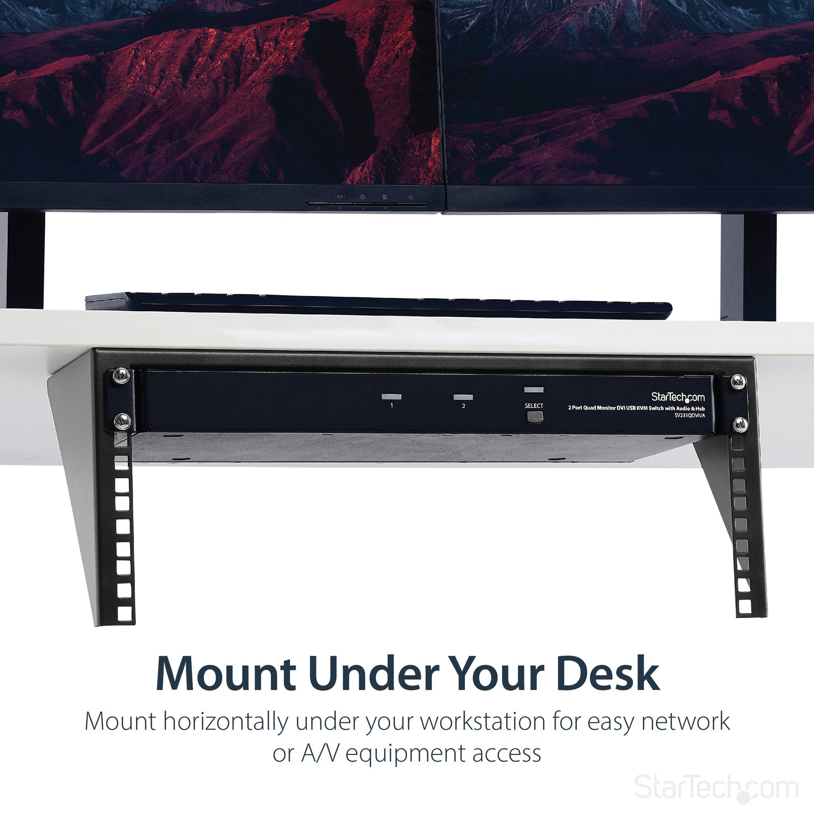 StarTech.com 4U 19in Steel Vertical Wall Mount Equipment Rack Bracket - TAA