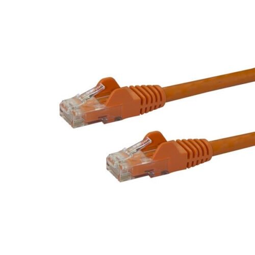 StarTech.com 50cm CAT6 Ethernet Cable - Orange CAT 6 Gigabit Ethernet Wire -250MHz 100W PoE RJ45 UTP Network/Patch Cord Snagless w/Strain Relief Individually Tested