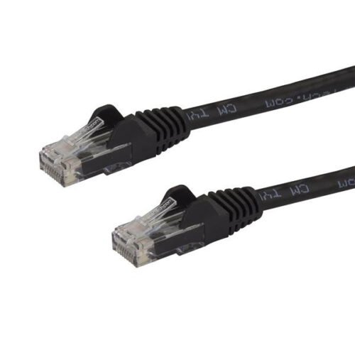 StarTech.com 5m CAT6 Ethernet Cable - Black CAT 6 Gigabit Ethernet Wire -250MHz 100W PoE RJ45 UTP Network/Patch Cord Snagless w/Strain Relief Individually Tested