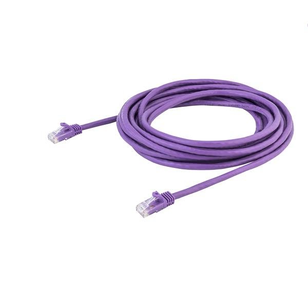 StarTech.com 5m CAT6 Ethernet Cable - Purple CAT 6 Gigabit Ethernet Wire -250MHz 100W PoE RJ45 UTP Network/Patch Cord Snagless w/Strain Relief Individually Tested