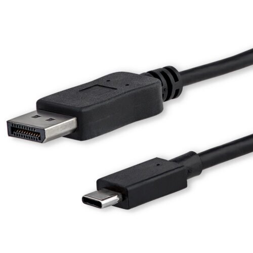 StarTech.com 6ft (1.8m) USB C to DisplayPort 1.2 Cable 4K 60Hz - USB-C to DisplayPort Adapter Cable HBR2 - USB Type-C DP Alt Mode to DP Monitor Video Cable - Works with Thunderbolt - Black