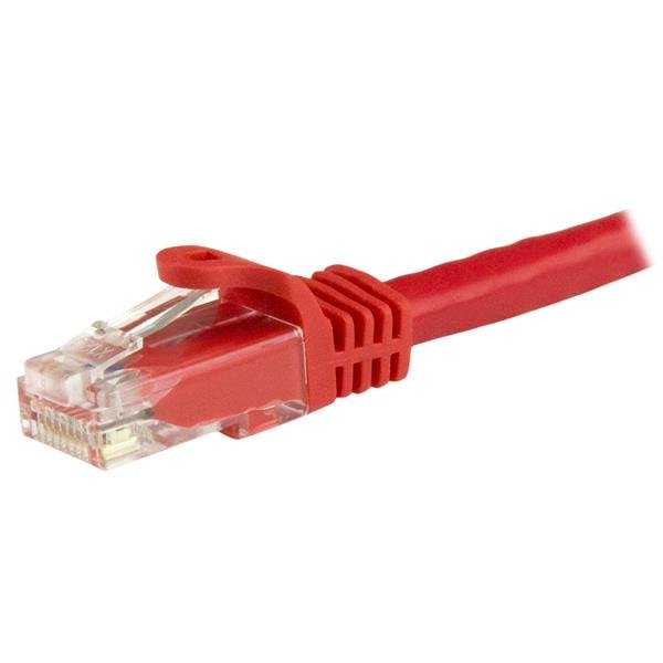StarTech.com 7.5m CAT6 Ethernet Cable - Red CAT 6 Gigabit Ethernet Wire -250MHz 100W PoE RJ45 UTP Network/Patch Cord Snagless w/Strain Relief Individually Tested