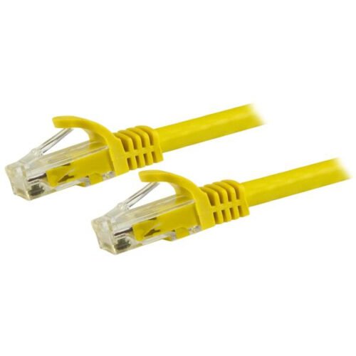 StarTech.com 7.5m CAT6 Ethernet Cable - Yellow CAT 6 Gigabit Ethernet Wire -250MHz 100W PoE RJ45 UTP Network/Patch Cord Snagless w/Strain Relief Individually Tested