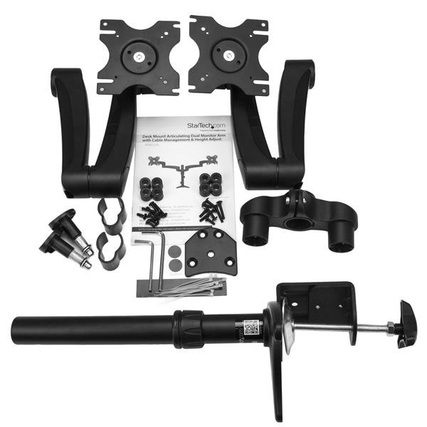 StarTech.com Desk-Mount Dual Monitor Arm - Articulating - For up to 24" (29.9lb/13.6kg) Displays