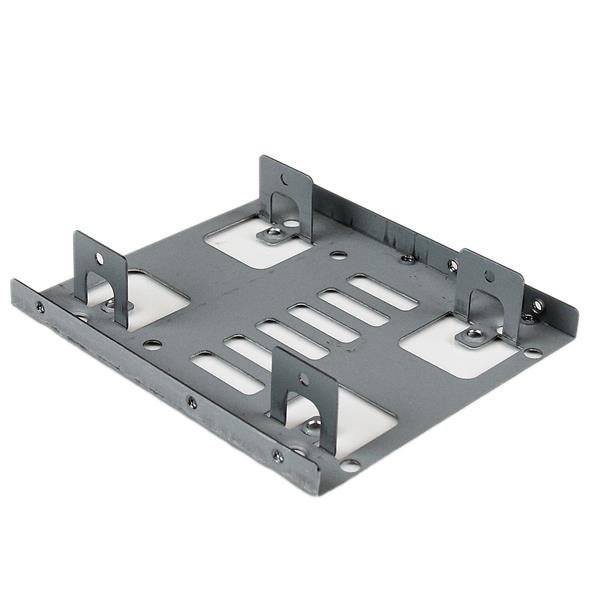 StarTech.com Dual 2.5" to 3.5" HDD Bracket for SATA Hard Drives - 2 Drive 2.5" to 3.5" Bracket for Mounting Bay - TAA