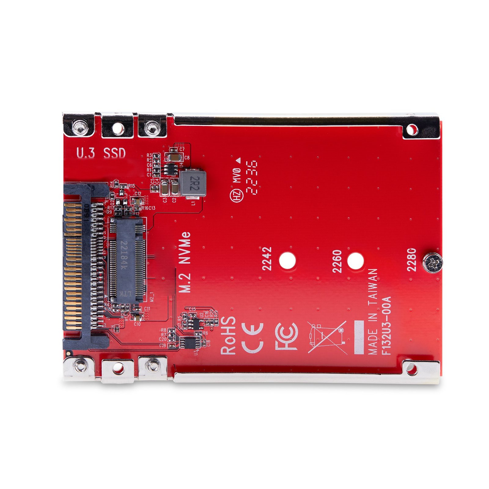 StarTech.com M.2 to U.3 Adapter for M.2 NVMe SSDs, PCIe M.2 Drive to 2.5inch U.3 (SFF-TA-1001) Host Adapter/Converter, TAA Compliant - 2.5" Drive Form Factor