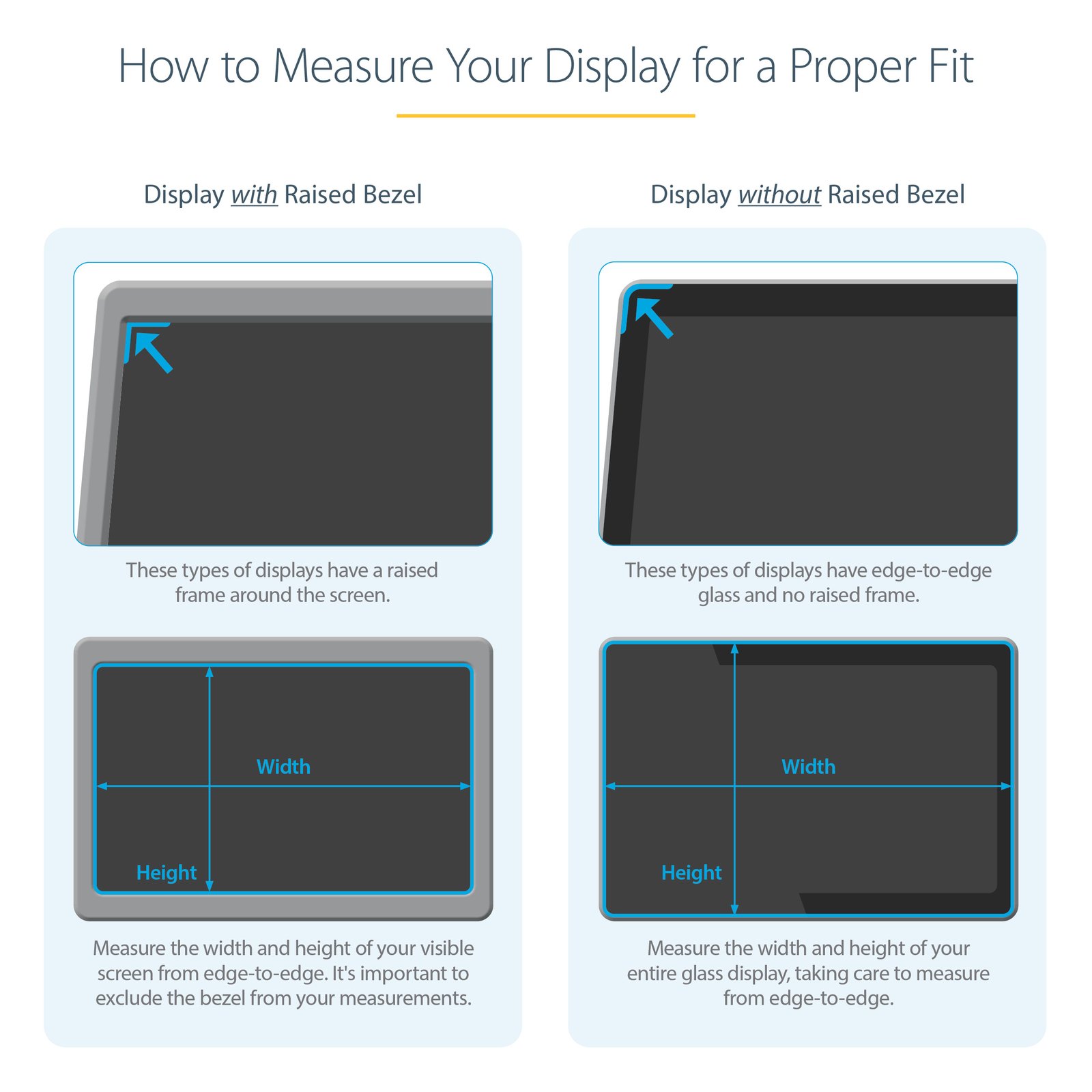 StarTech.com Monitor Privacy Screen for 22" Display - Computer Screen Security Filter - Blue Light Reducing Screen Protector Film - 16:10 Widescreen - Matte/Glossy - +/-30 Degree - TAA