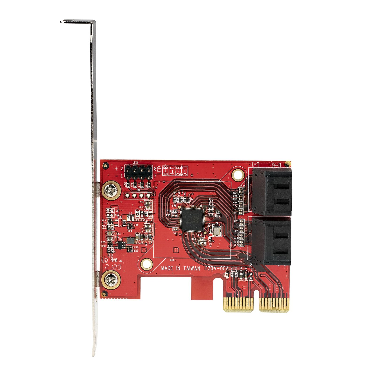 StarTech.com SATA PCIe Card - 4 Port PCIe SATA Expansion Card - 6Gbps - Low/Full Profile - Stacked SATA Connectors - ASM1164 Non-Raid - PCI Express to SATA Converter - TAA