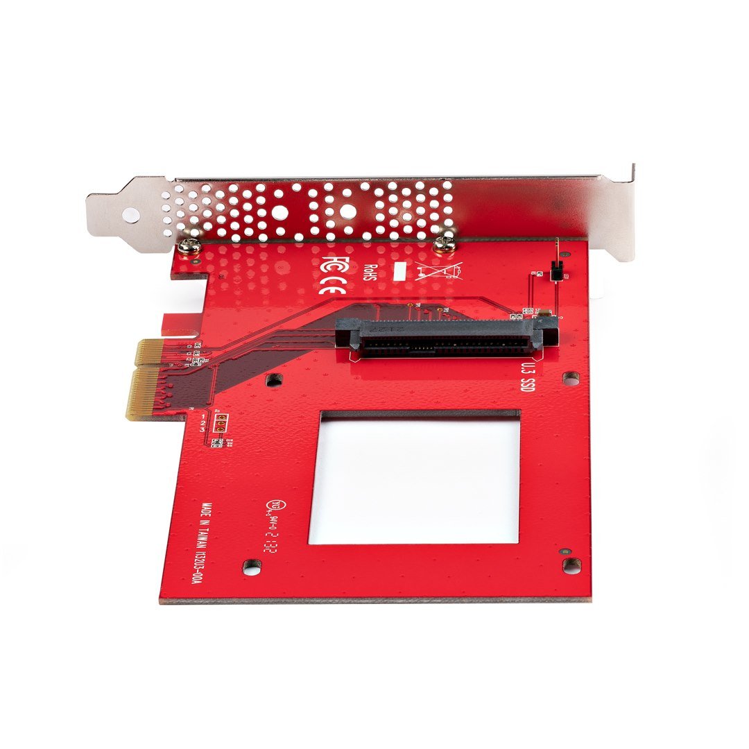 StarTech.com U.3 to PCIe Adapter Card, PCIe 4.0 x4 Adapter For 2.5" U.3 NVMe SSDs, SFF-TA-1001 PCI Express Add-in Card for Desktops/Servers, TAA Compliant - OS Independent