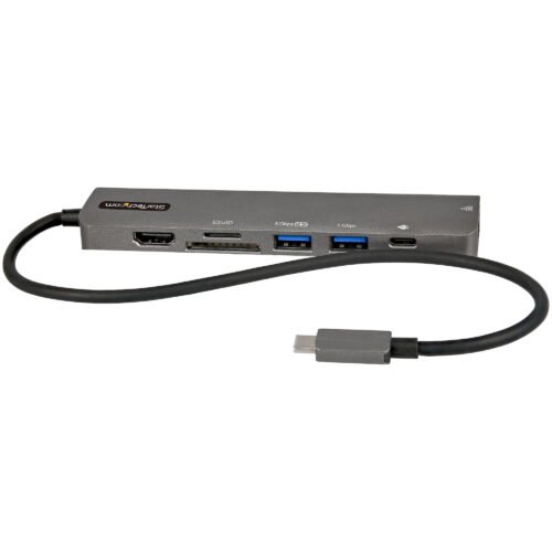 StarTech.com USB-C Multiport Adapter Hub, USB-C to 4K 60Hz HDMI, Gigabit Ethernet and 100W Laptop Charging for Macbook Pro / Air and Windows