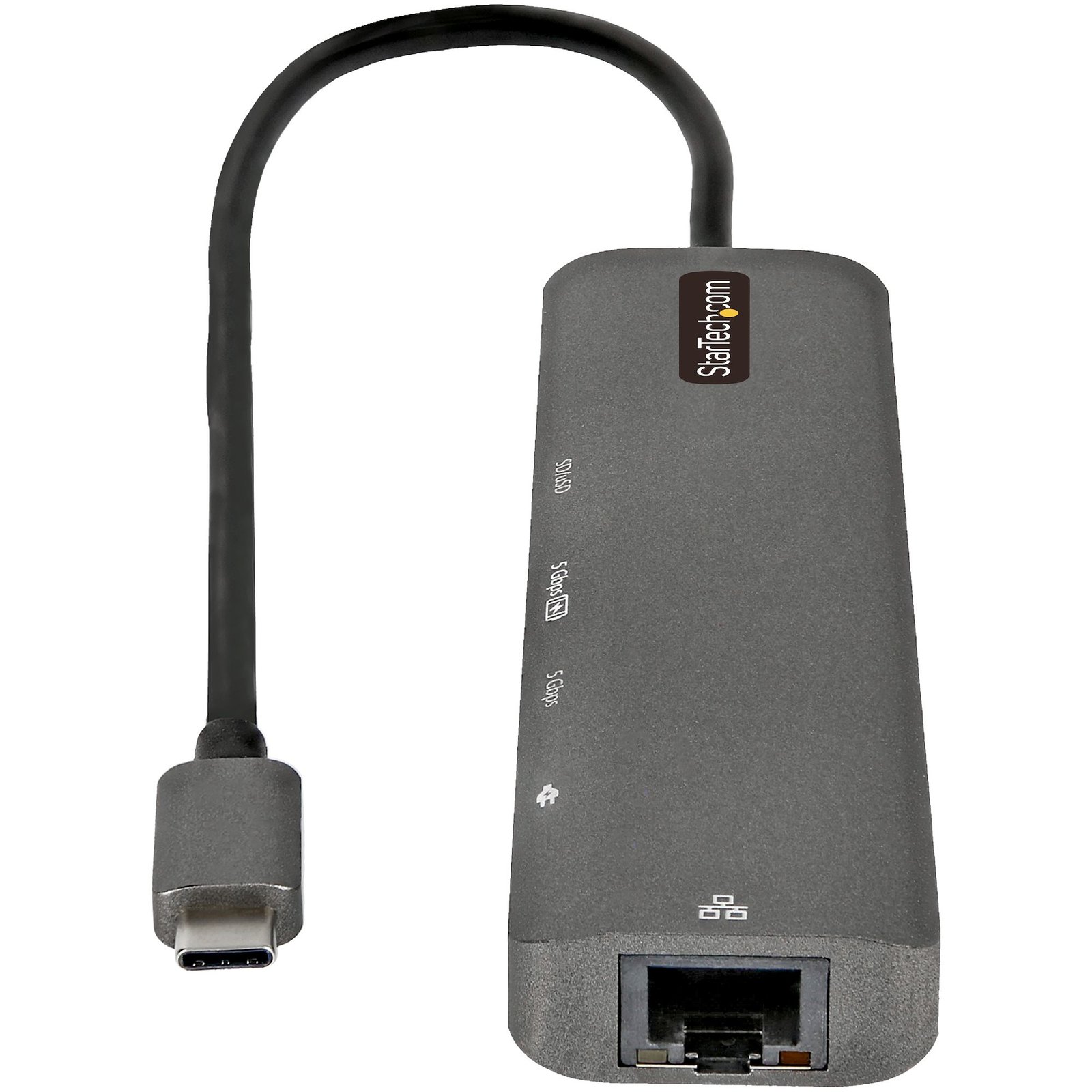 StarTech.com USB-C Multiport Adapter Hub, USB-C to 4K 60Hz HDMI, Gigabit Ethernet and 100W Laptop Charging for Macbook Pro / Air and Windows