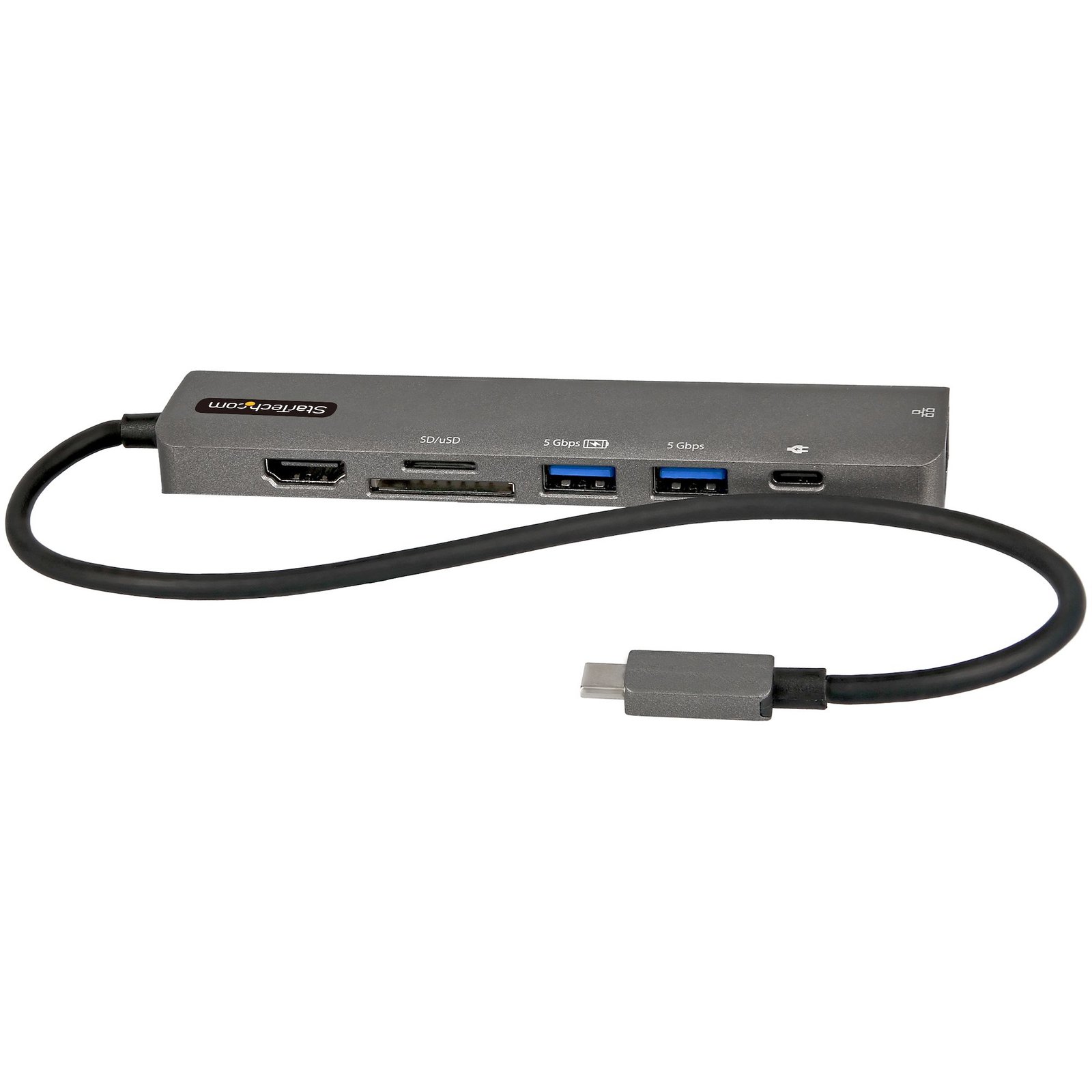 StarTech.com USB-C Multiport Adapter Hub, USB-C to 4K 60Hz HDMI, Gigabit Ethernet and 100W Laptop Charging for Macbook Pro / Air and Windows